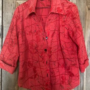 G. Lance Petite Red blouse, Size Petite M